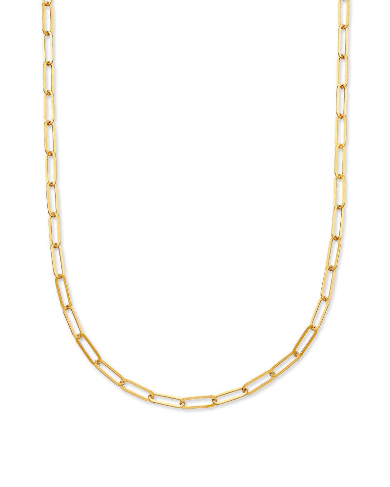 Large Paperclip Chain Necklace in 18k Gold Vermeil